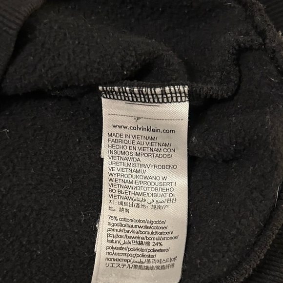 Women's Vintage 90's Calvin Klein Jeans Big Logo Black Sweatshirt Medium Crew - Picture 6 of 9